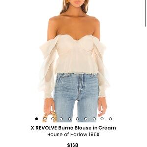 House of Harlow 1960 Cream Blouse